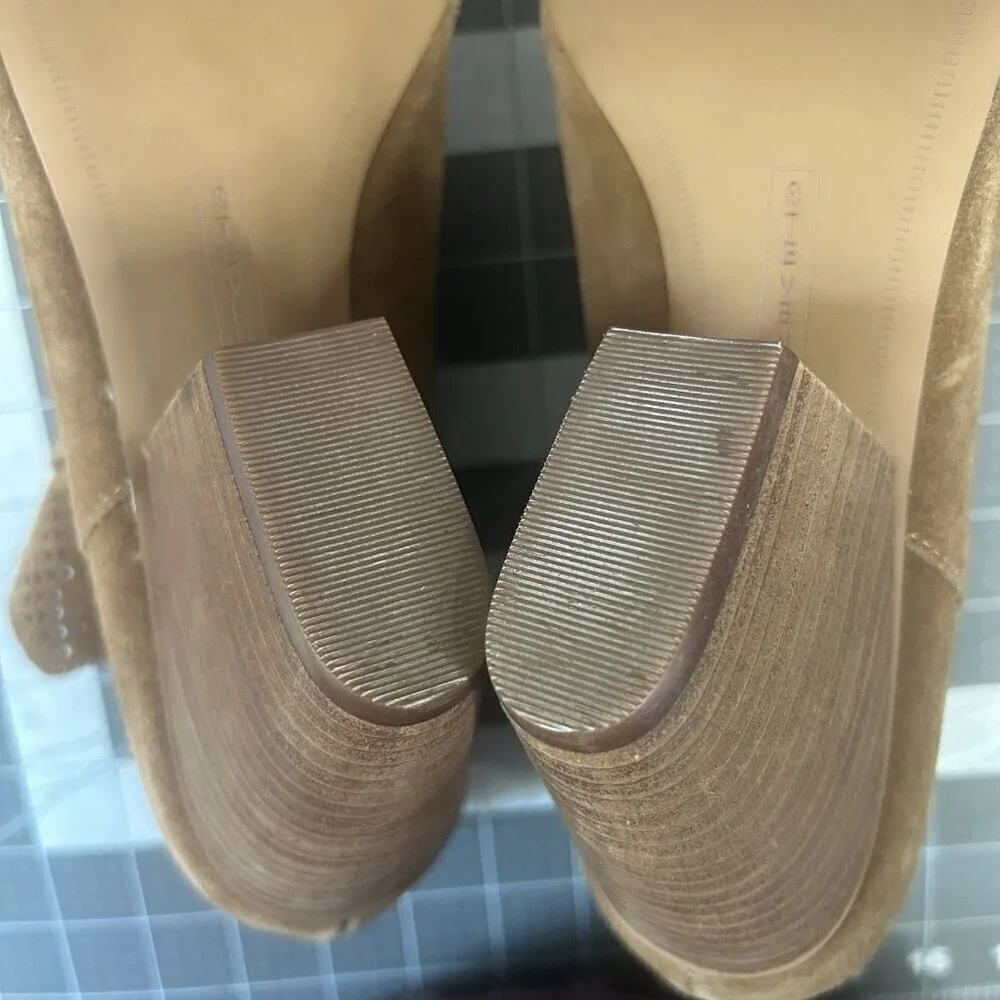 Steven By Steve Madden Bootie Women 10 Fashion Ready Suede Boot Open Toe Mesh